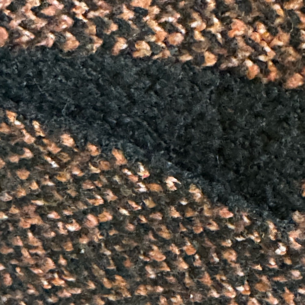 Preswick & Moore Plaid Open Front Cardigan Jacket Black Rust Check Knit Pockets - Picture 6 of 10
